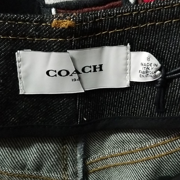 Coach 1941 black denim size 8 mini skirt 86958 - Picture 3 of 8